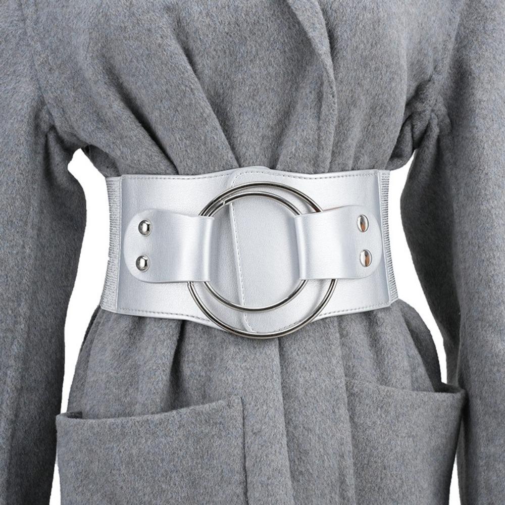 Trendy Leather Waist Cover Luxury Elastic Waist Cover High Quality Trouser Dress Belts