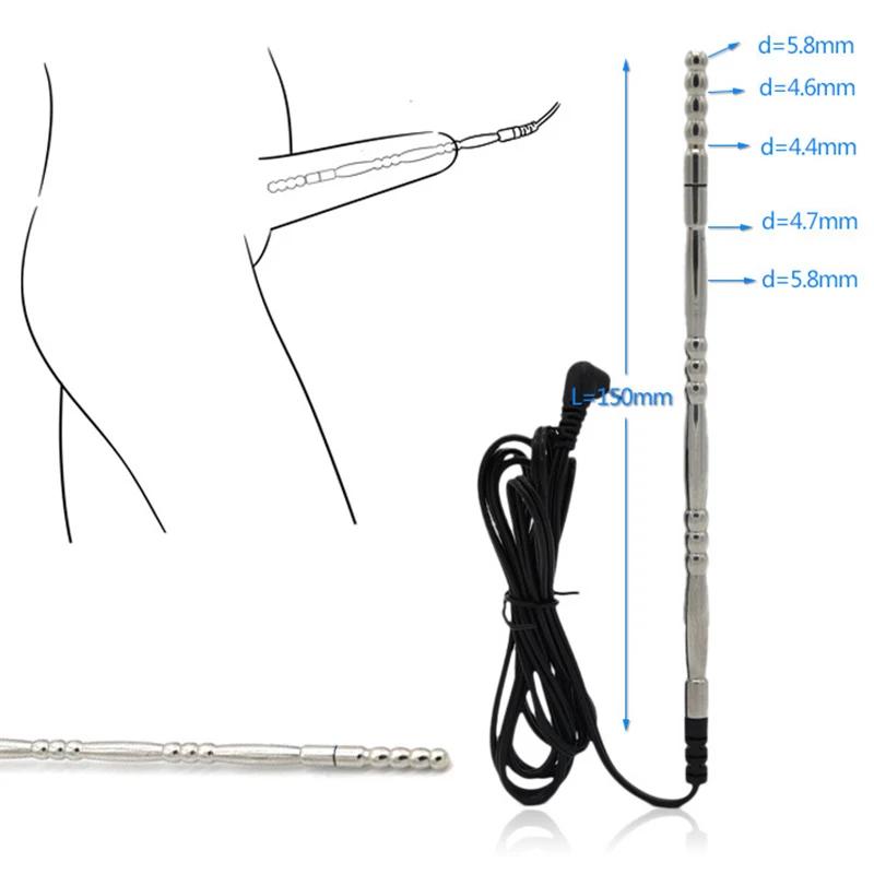 Elektroschock Penis Plug Ring Pferdeaugenstab E-Stim Urethralsonde Katheter Dilator Hahnverlängerer Medizinische Sexspielzeuge für Erwachsene für Männer