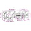 Outdoor Sofa Set 10 pcs Natural and Cream Solid Acacia Wood