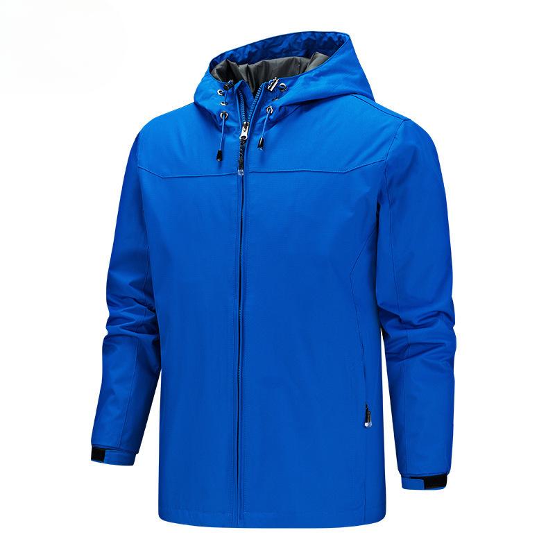 Jacket Men's Spring and Autumn Thin Single-layer Jacket Hooded Windbreaker Jacket Windproof and Waterproof Outdoor Mountaineering Suit Tide