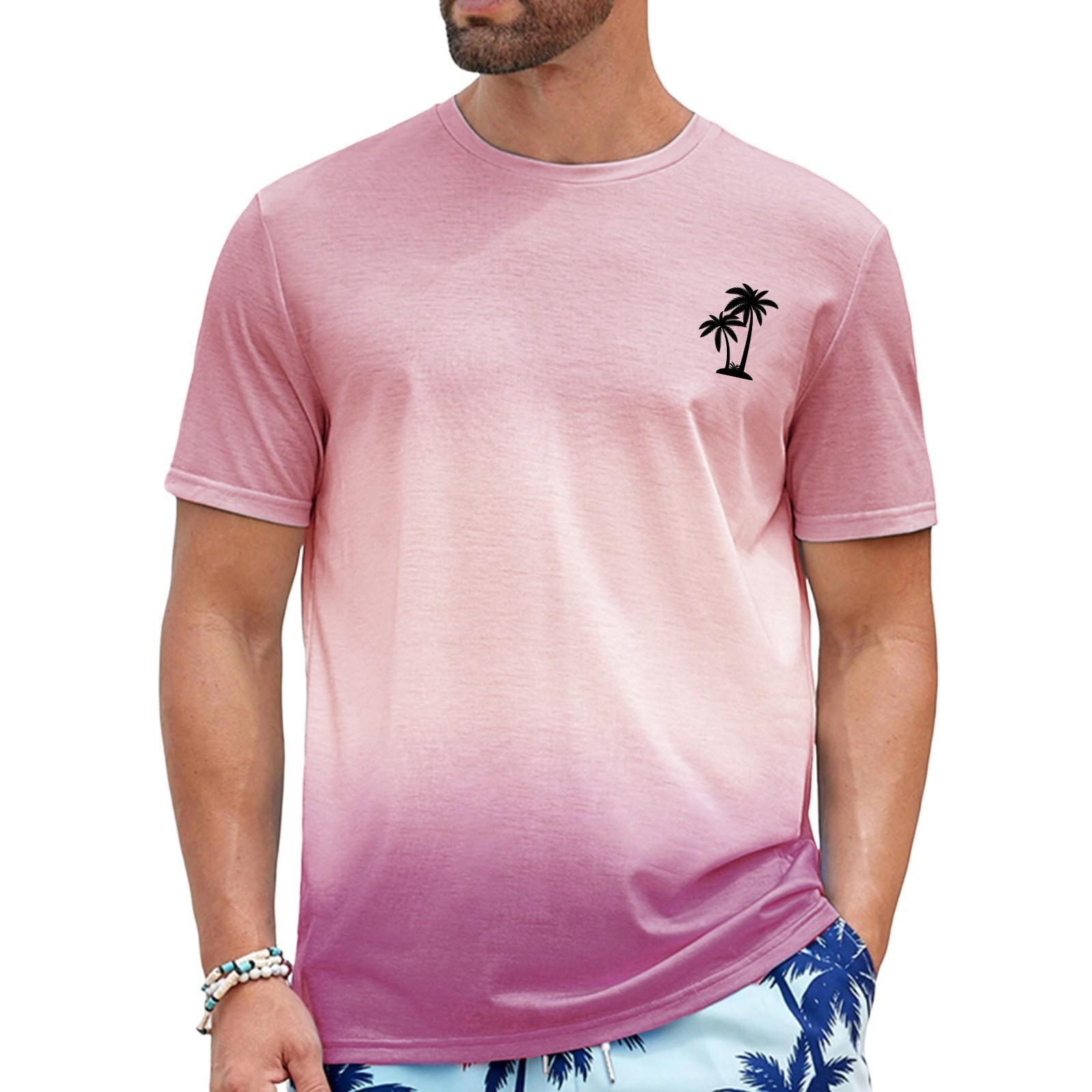 

Мужские футболки с графическим принтом, уличная повседневная одежда с короткими рукавами и принтом XL розовый