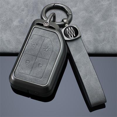 2 4 Przyciski Metalowa Skórzana Obudowa Kluczyka Samochodowego Zdalnego Obudowa Fob Dla Volvo FH16 RC FM EVRO 6 FH Ciężarówka Półka Akcesoria Stylizacja