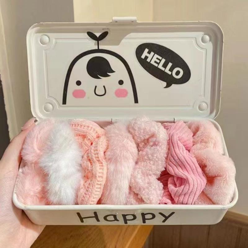 7 Pezzi/Set Elastici per Capelli da Donna in Velluto Elastico per Ragazze Porta Coda di Cavallo Elastici Fascia per Capelli Accessori per Capelli da Donna