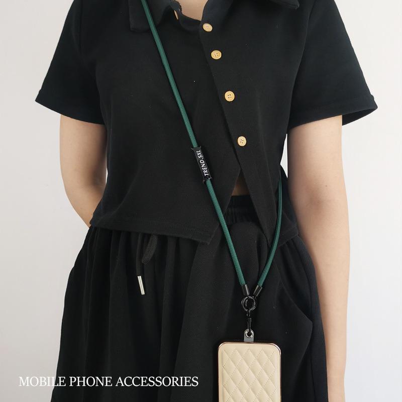 Long Solid Color Cross Body Phone Strap Lanyard Sling Pendant Neck Band Shoulder Cord mountain climbing Anti Loss Rope Hang