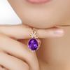 POMOiii Luxury Necklaces For Women  Purple Zircon Anniversary Engagement Jewelry