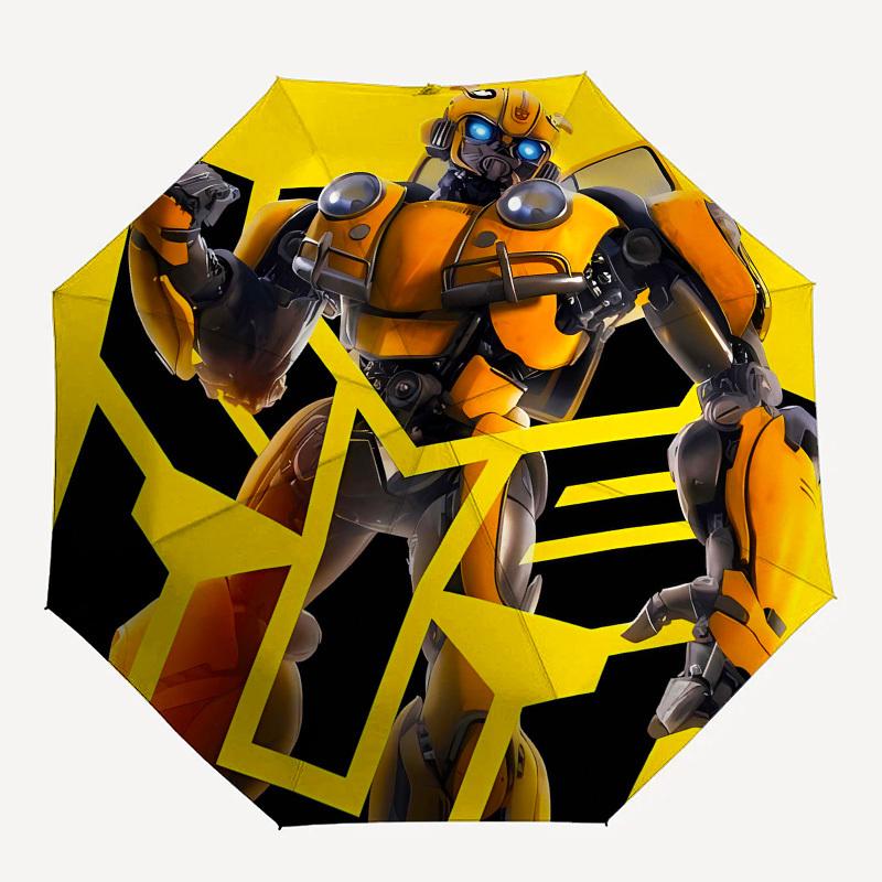 Bumblebee, Transformers Automatic Opening and Closing, 8 rib Structure Portable Umbrella, Suitable for Men and Women in All Seasons Perfect