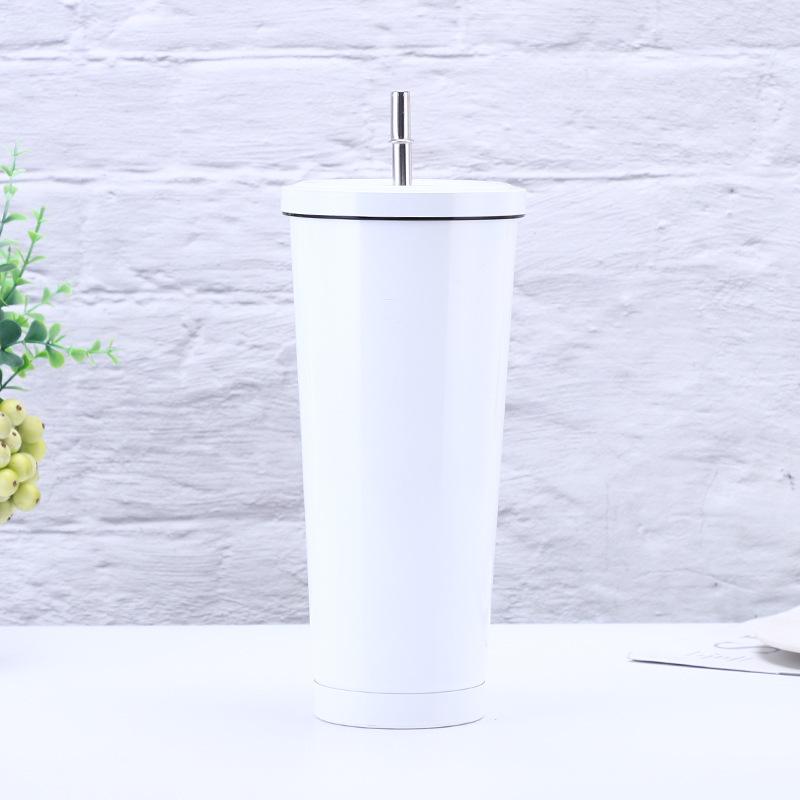 304 Stainless Steel Straw Cup Large Capacity Vacuum Coffee Cup Portable Car Cup Gift Thermos Cup