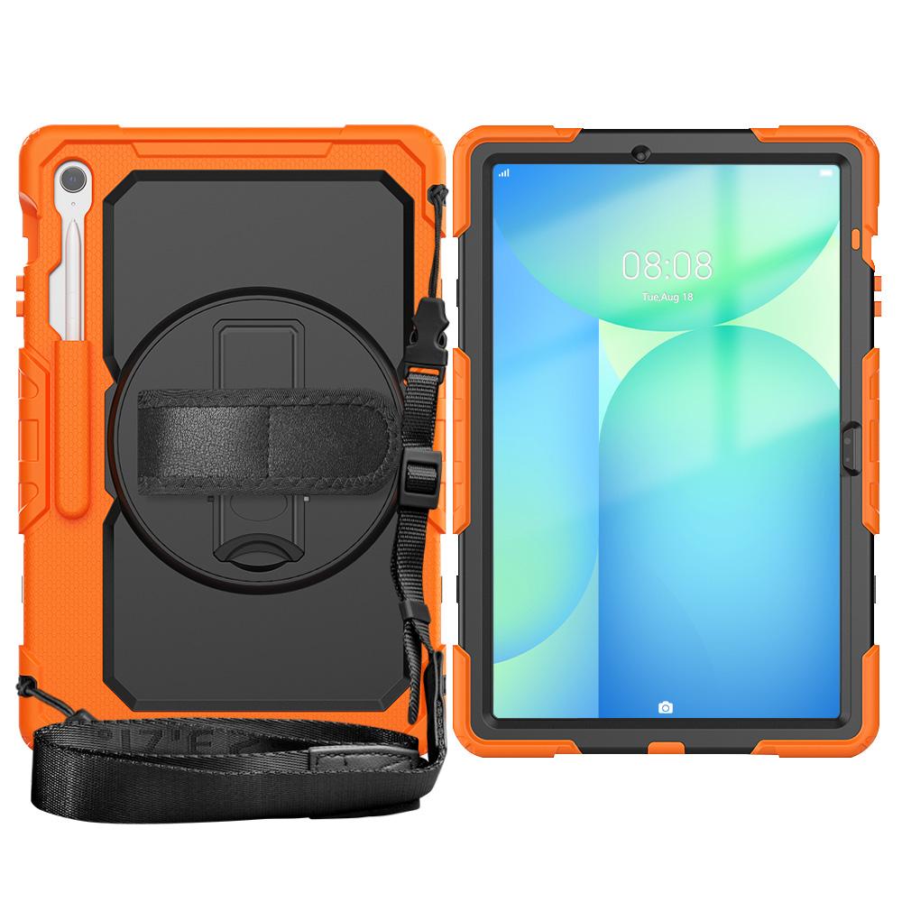 Heavy Duty shockrpoof Case Hand/Shoulder Strap Stand for Samsung Galaxy Tab S10 FE+ Plus 13" X620/X626B With Screen Protector