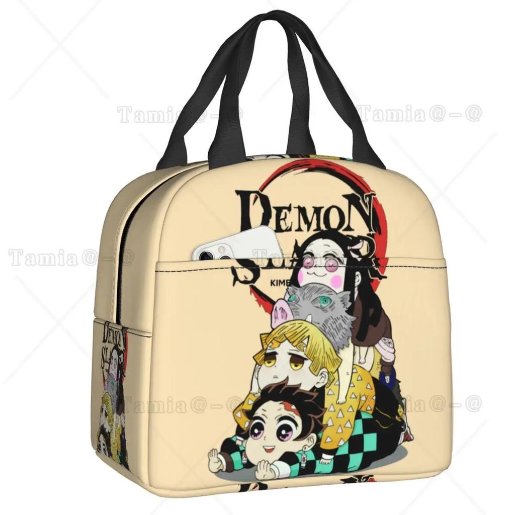 Nezuko Kamado Demon Slayer Termiczna Torba na Lunch Kimetsu no Yaiba Pojemnik na Lunch Wielokrotnego Użytku do Pracy Wielofunkcyjny Pojemnik na Jedzenie