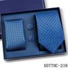 Tie Square Cufflinks 3-Piece Suit Retro Striped Hand Tie High-End Gift Box Set