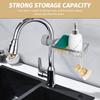 2pcs Adjustable Faucet Drainage BathroomSpace Aluminum Kitchen Sink Sponge Soap Drain Rack Bathroom Shower Storage Sundries Holder