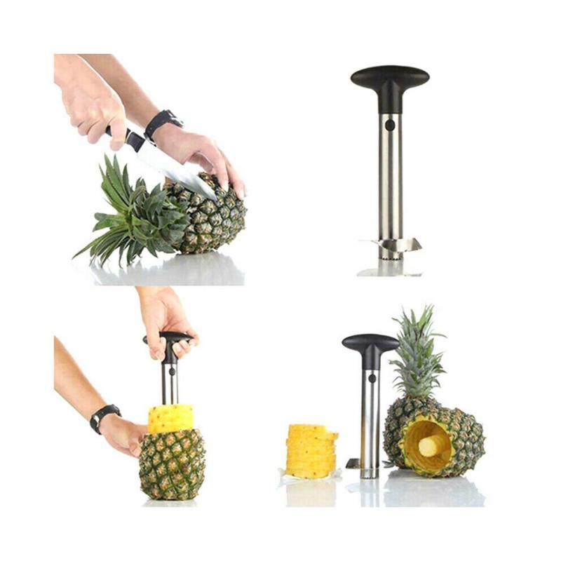 Fruit Stainless Pineapple Corer Slicer Peeler Cutter Parer Kitchen Easy Tool