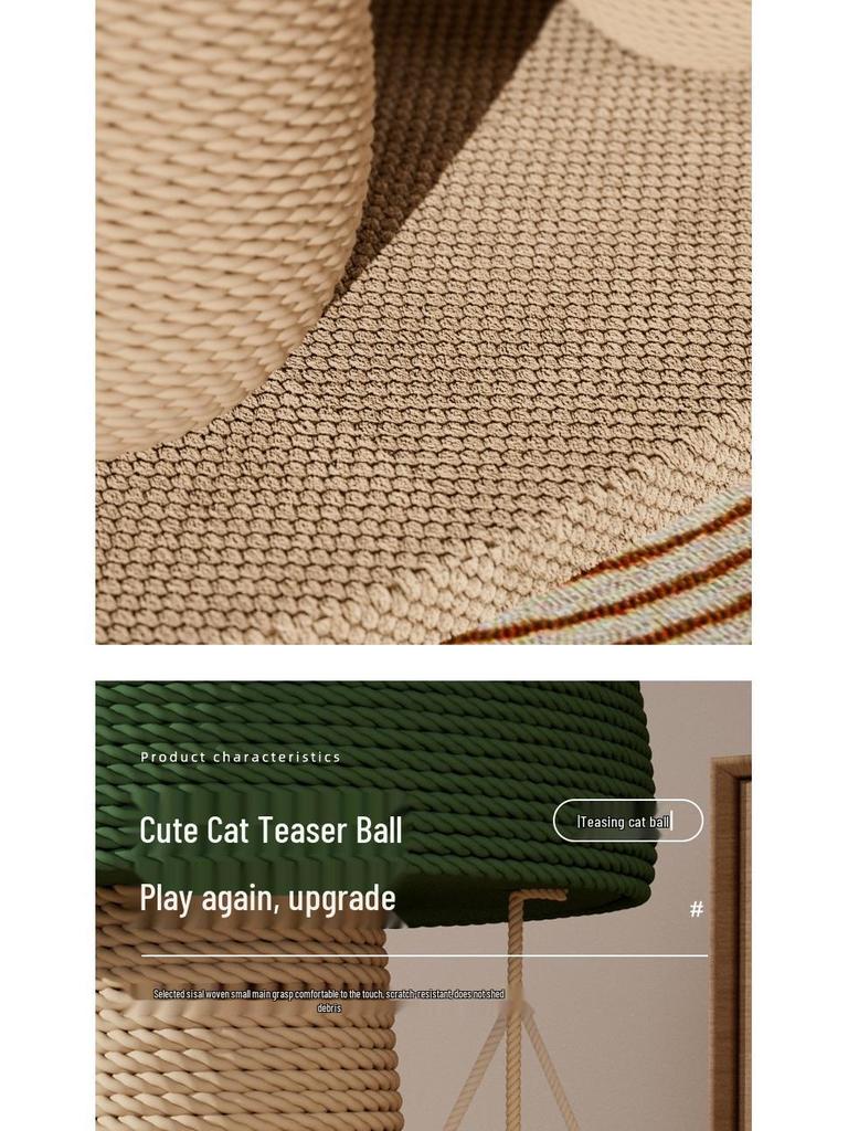 Durable Sisal Cat Scratching Board: Debris-Free, Vertical Claw Post for Self-Amusement & Boredom Relief