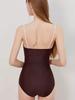 Women's Sexy Solid Color Slimming Strappy One-Piece Swimsuit