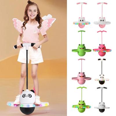Balance Sprungball für Kinder Panda Frosch Hüpfball mit Griff & Pumpe Pogo Stöcke Rumpfstabilität Motorik Koordinationstrainer