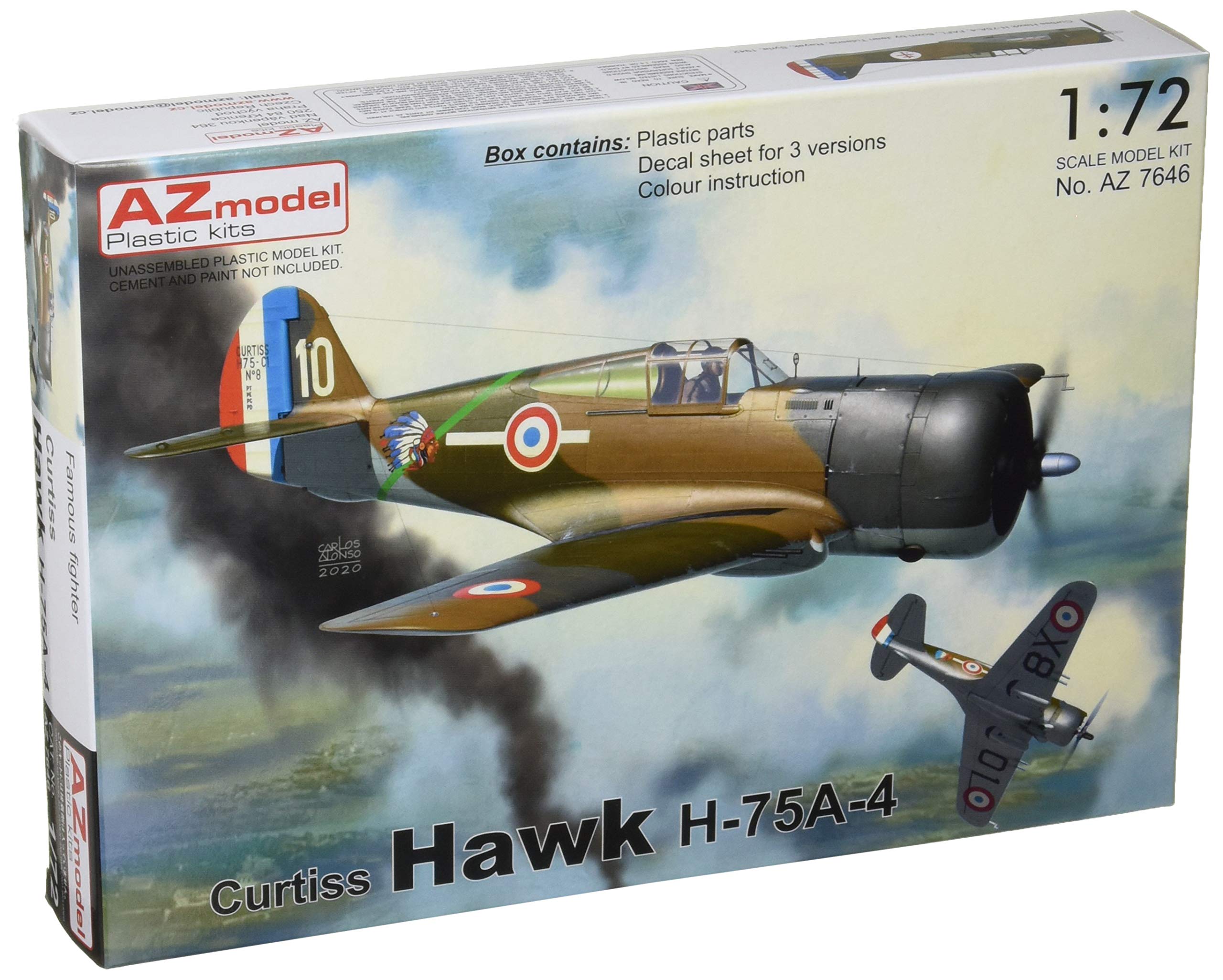 

AZ Model French Air Force Curtiss Hawk Plastic Model AZM7646 1/72 H-75A-4