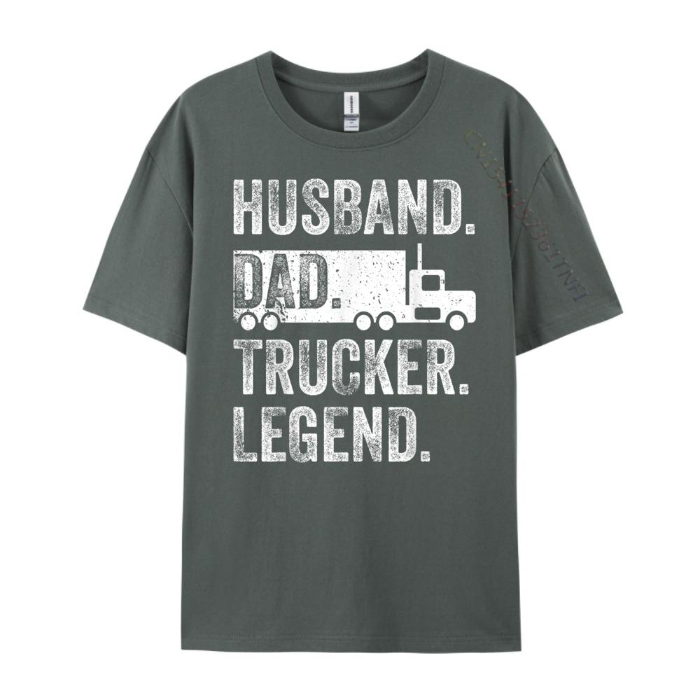 Funny Truck Driver Trucking Husband Dad Trucker Legend Men Clothes Luxury TShirt T Shirts Large Size