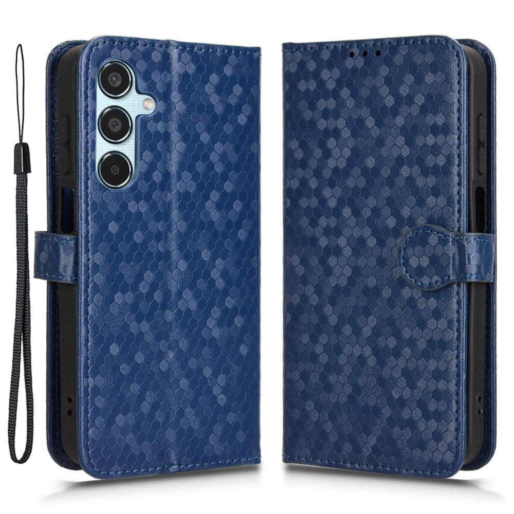 

For Samsung Galaxy M35 5G Wallet Case Dot Pattern Imprint PU Leather Phone Cover D