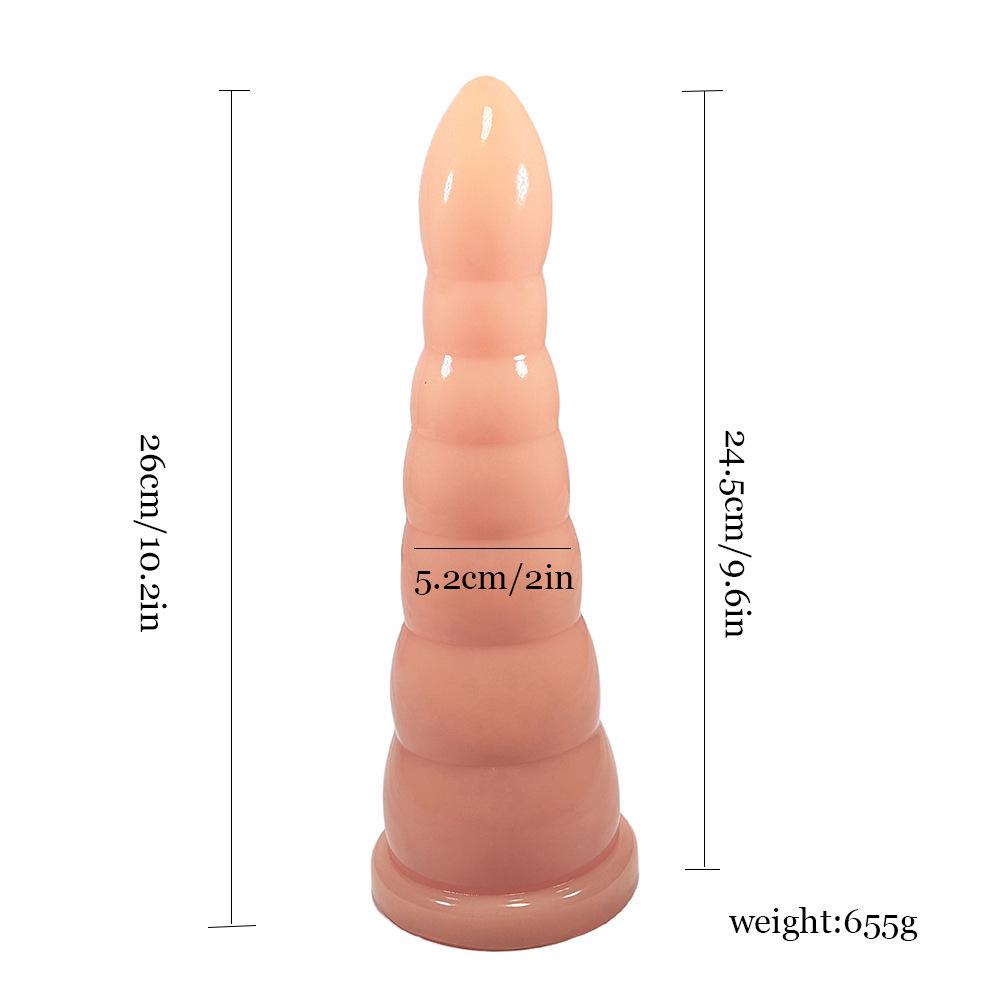 Extra Large Realistic Bamboo Shoot Anal Plug with Threaded Design for Male Stimulation