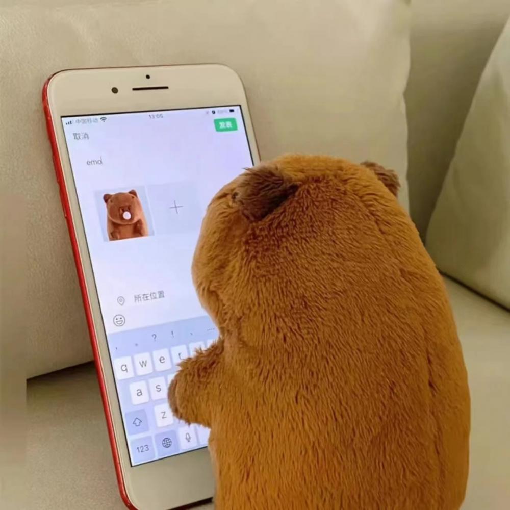 Capybara Plüschtier 30 Cm – Weiches Kuscheltier Als Spielzeug Oder Wurfkissen, Mit Blumen-Akzent, Für Kinder & Fans