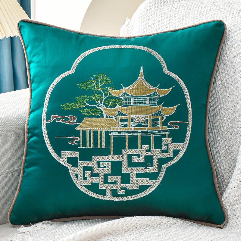 

Новая вышитая наволочка для подушки, подушка для дивана в гостиной, подушка для спинки офисного кресла, изголовье, эркер, поясничная наволочка 45*45