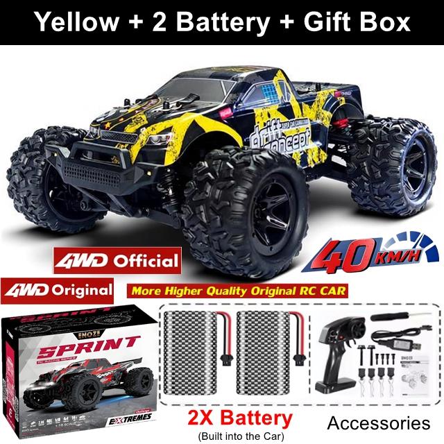 All Terrain RC Car 40KM/H High Speed Race 4WD Electric Vehicle Radio Remote Control 4X4 Waterproof Off Road Truck VS 50KM/H Fast
