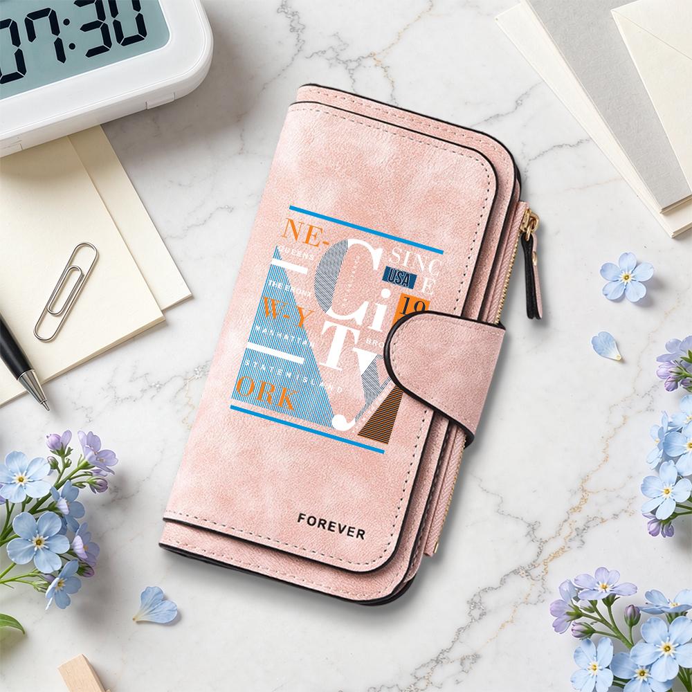 New York City Print Multi Slot Long Wallet For Daily Use