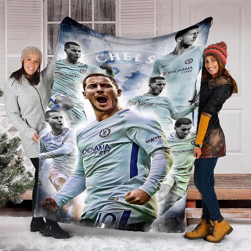 Chelsea FC Logo Aufdruck Decke—weich,warm;Vielseitige Decke für alle Jahreszeiten – perfekt als Klimadecke, Nickerchen-Decke