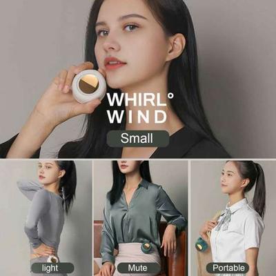 Personal Cooling Fan Strong Airflow Adjustable 3-speed Waist Fan Portable Silent Mini Bladeless Electric Fan
