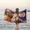 1pc Demon Slayer4 Beach Towel, Beach and Seaside Swimming Pool Equipment, Fashion Pattern, Rectangular, Travel Essentials