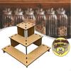3 Tier Retail Table Display Corner Stand with Shelves Organizer Step Rack for