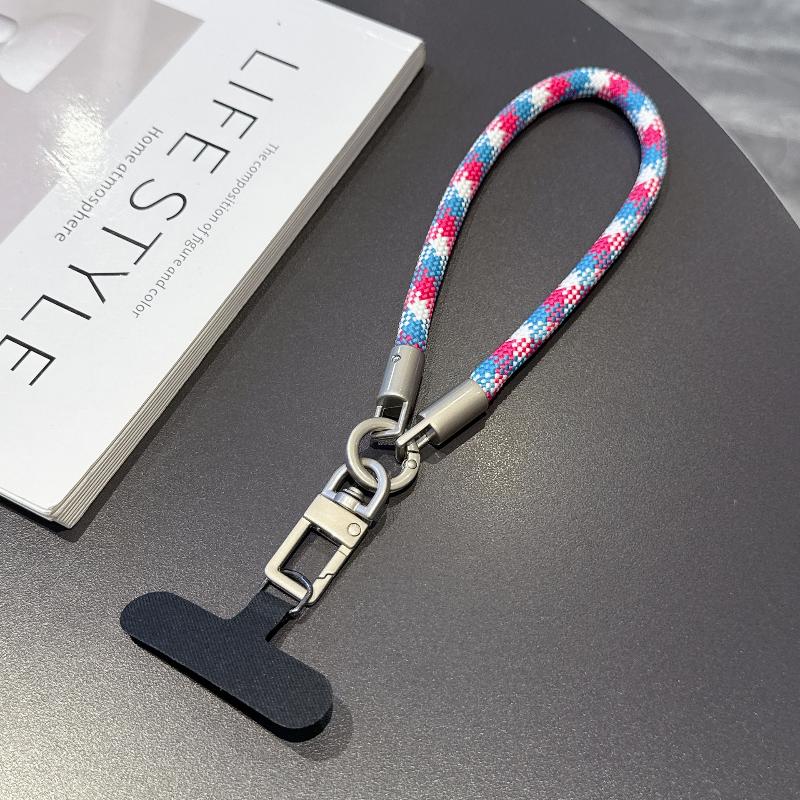 Portable Mobile Phone Hand Wrist Straps Nylon Colorful Anti-Fall Lanyard With Gasket Detachable Cellphone Hanging Cord