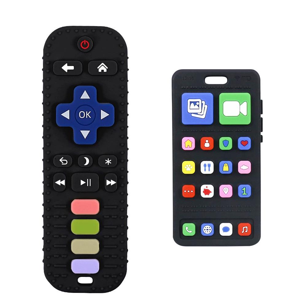 Silicone Teether Remote Control Toy for Babies 6+ Months