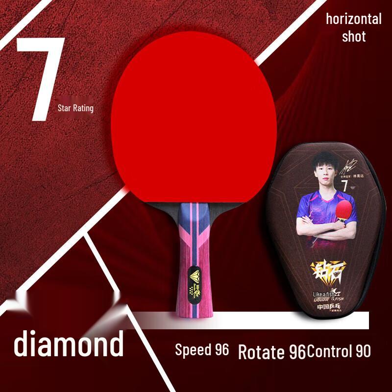 

Double Fish Diamond Series 7-Star Table Tennis Racket