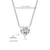 8mm Heart-Shaped Moissanite Clavicle Chain in S925 Silver & 18K Gold