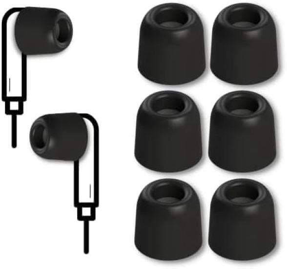 Comply 3 Pairs with Tech Defender Guards Comfortable and TZ-167 (Standard) Eartips, Medium, (Noise Reduction, Fit, Anti-Slip)