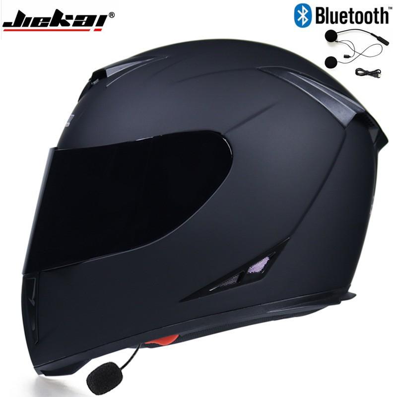 

JIEKAI Electric Bicycle Helmet Men Women s All-round Four Seasons Double Lens Personalized Running Bluetooth L