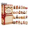 Weihnachts-Adventskalender 2024 2026 Nussknacker-Kalender, 24-teiliges Acryl-Schmuckset mit klassischer festlicher Dekoration für Zuhause Soldatenfiguren,