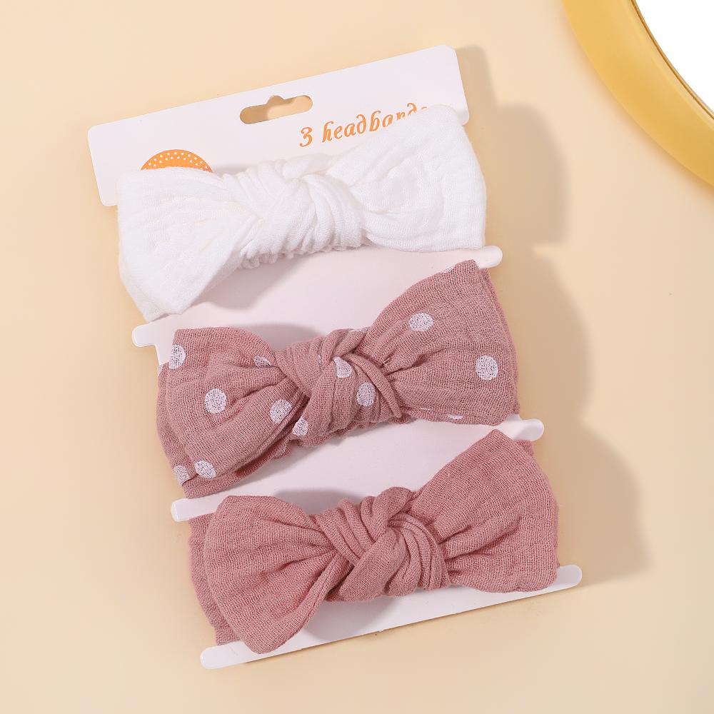 3pcs Baby Girls Headband Set Bow Knot Head Wrap Bandage Kids Toddlers Headwear Hair Band Infant Baby Newborn Hair Accessories