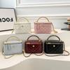 Women Elegant Plaid Chain Crossbody Bucket Bag Daily Fashion Shoulder Handbag