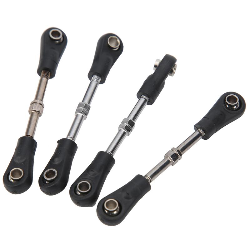 4Pcs Adjustable Steering Tie Rod Linkage Replacement Accessory for 1/10 RC Off Road Vehicle