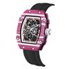 In Stock RM 6702 Slim Barrel Montre Homme Colorful Band Hollow 37.5mm Skeleton Dial Waterproof Sport Casual Quartz Wristwatch