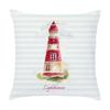 Cartoon Sailing Hot Air Balloon Lighthouse Pattern Cushion Cover Home Living Room Sofa Short Plush Pillow Case X