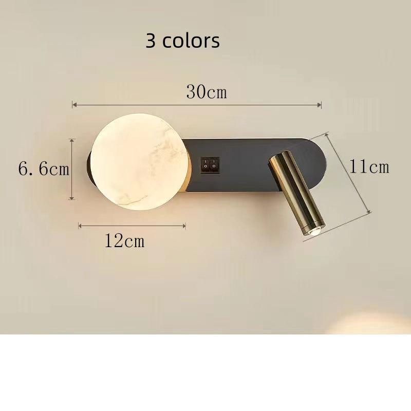 Modern Minimalist Wall Lamp Black/White Living Room Sofa Background Wall Decorative Lamp Luxury Bedroom Bedside Reading Light