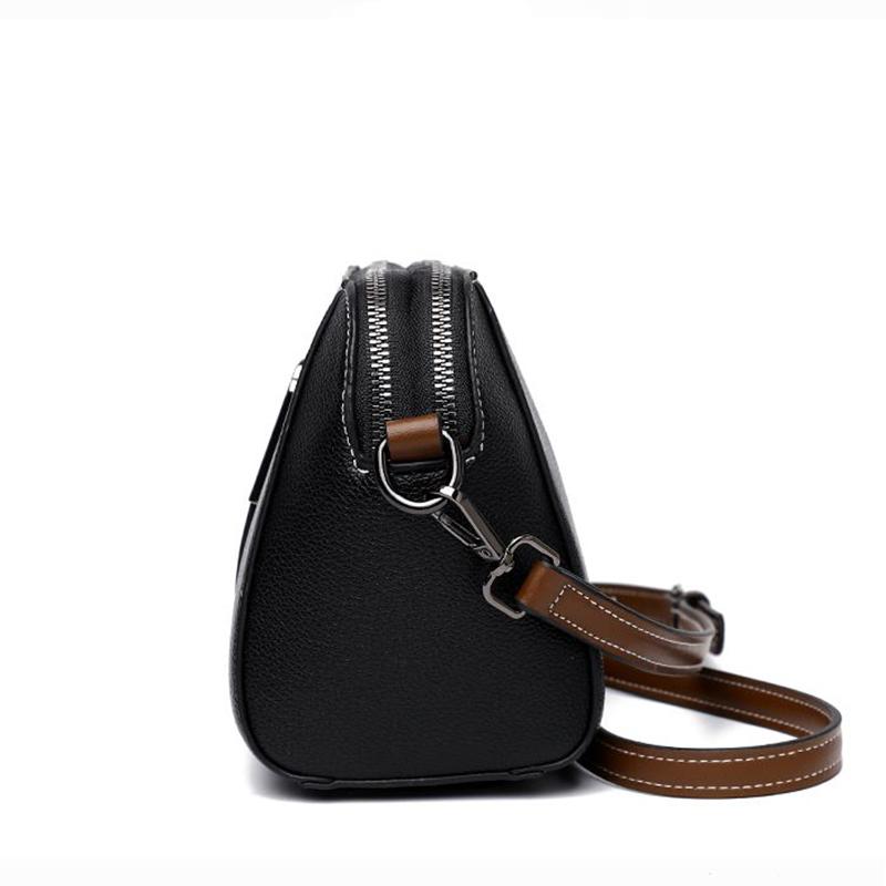 Simple Design Women Shoulder Crossbody Bags Ladies Solid Color Casual Satchel Small Shell Handbags PU Leahter Phone Purse