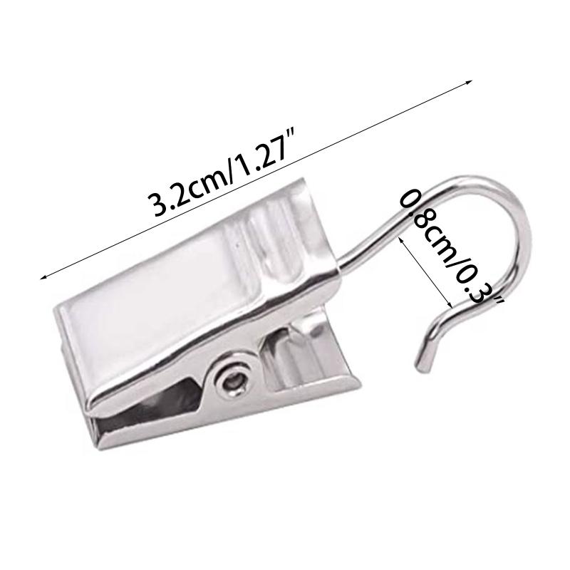 10Pcs Curtain Clips with Hook for Curtain Photos Home Decoration Outdoor Christmas Party Wire Holder for Hanging Curtain