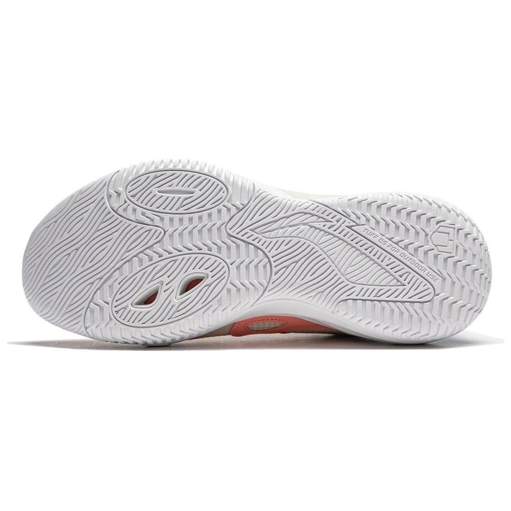 Li Ning Storm 8 Low Slip Resistant Abrasion Resistant Low top Basketball Shoes Men's White Orange Blue ABFU025-4