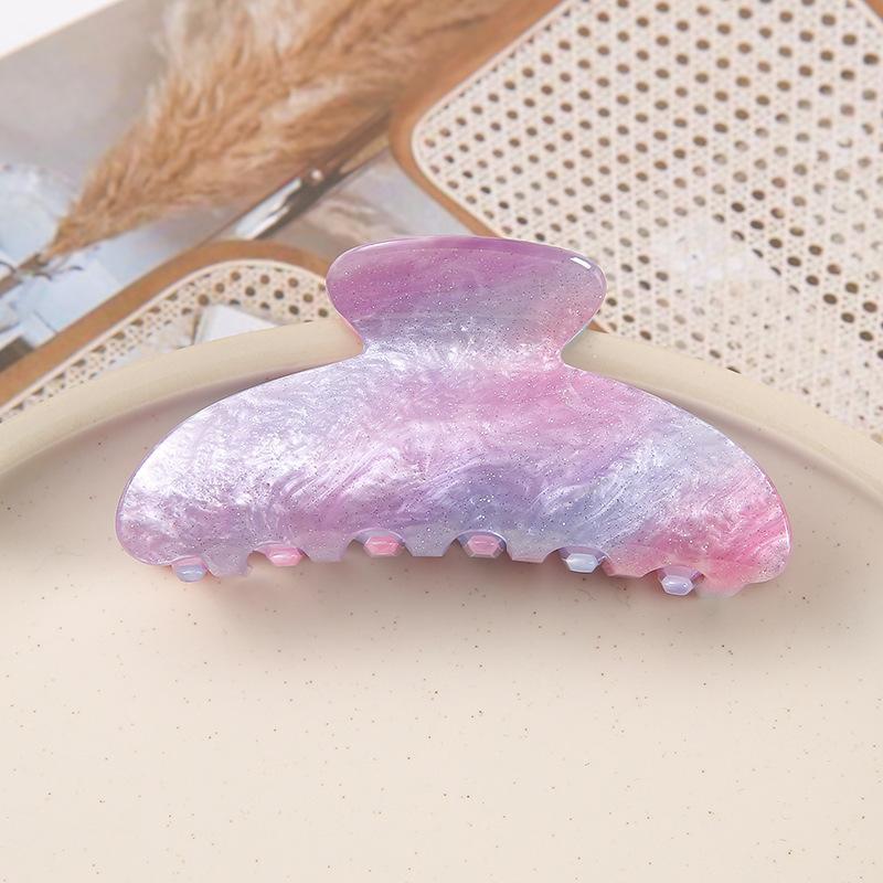 1pc Starry Sky Acrylic Hair Clip for Women, Shower, Shower, Hair Grab, Candy Color Sparkling Powder Top Clip Jewelry for Women