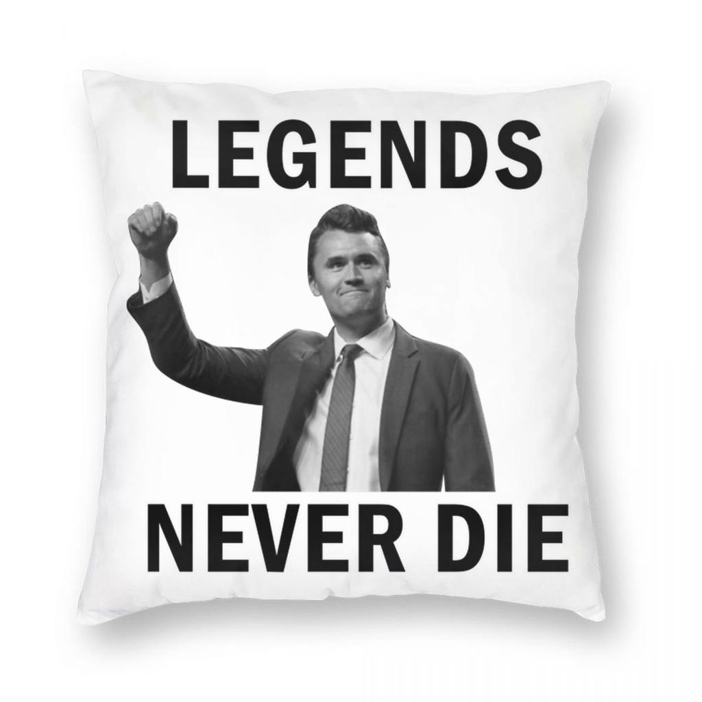 Charlie Kirk Kissenbezug Bedruckter Polyester-Kissenbezug Dekor Kissenbezug für Sofakissen Zuhause Mit Reißverschluss 45*45cm