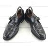 England Made/Alfred Sargent/Leather Monk Strap Shoes/7/25.5/Black/